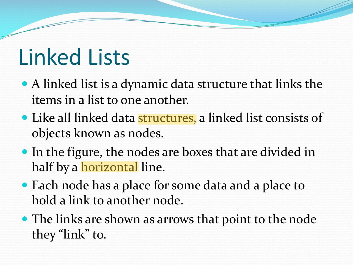 Slide 4: Linked Lists