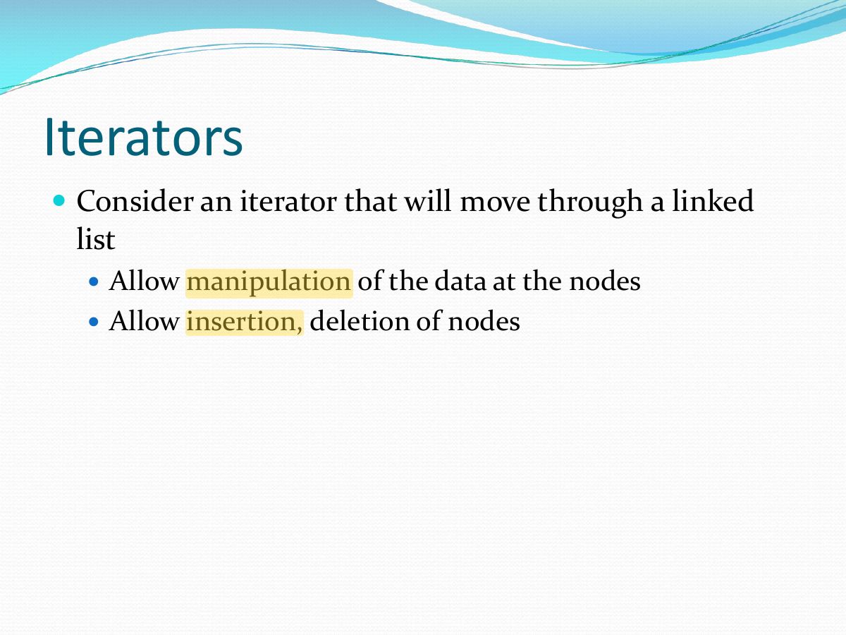 Slide 11: Iterators