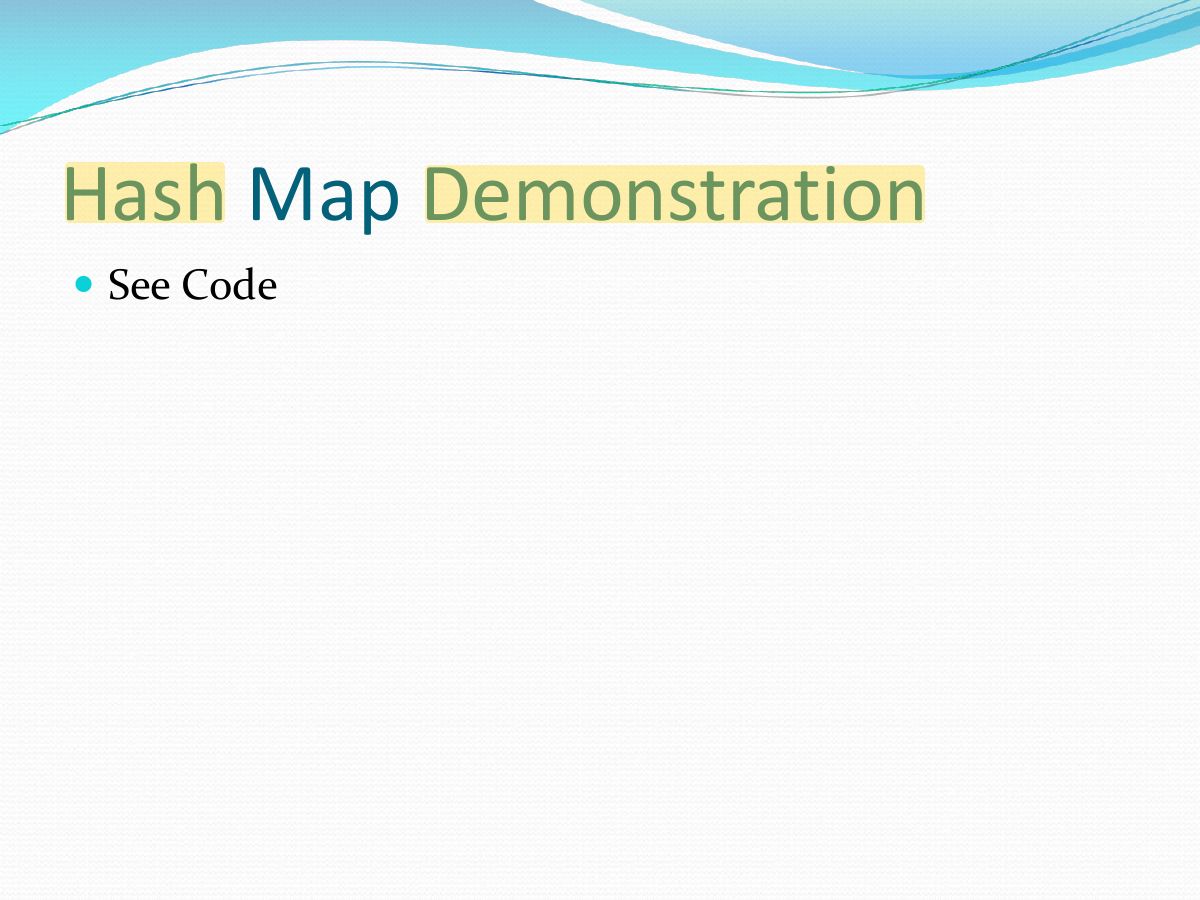 Slide 17: Hash Map Demonstration