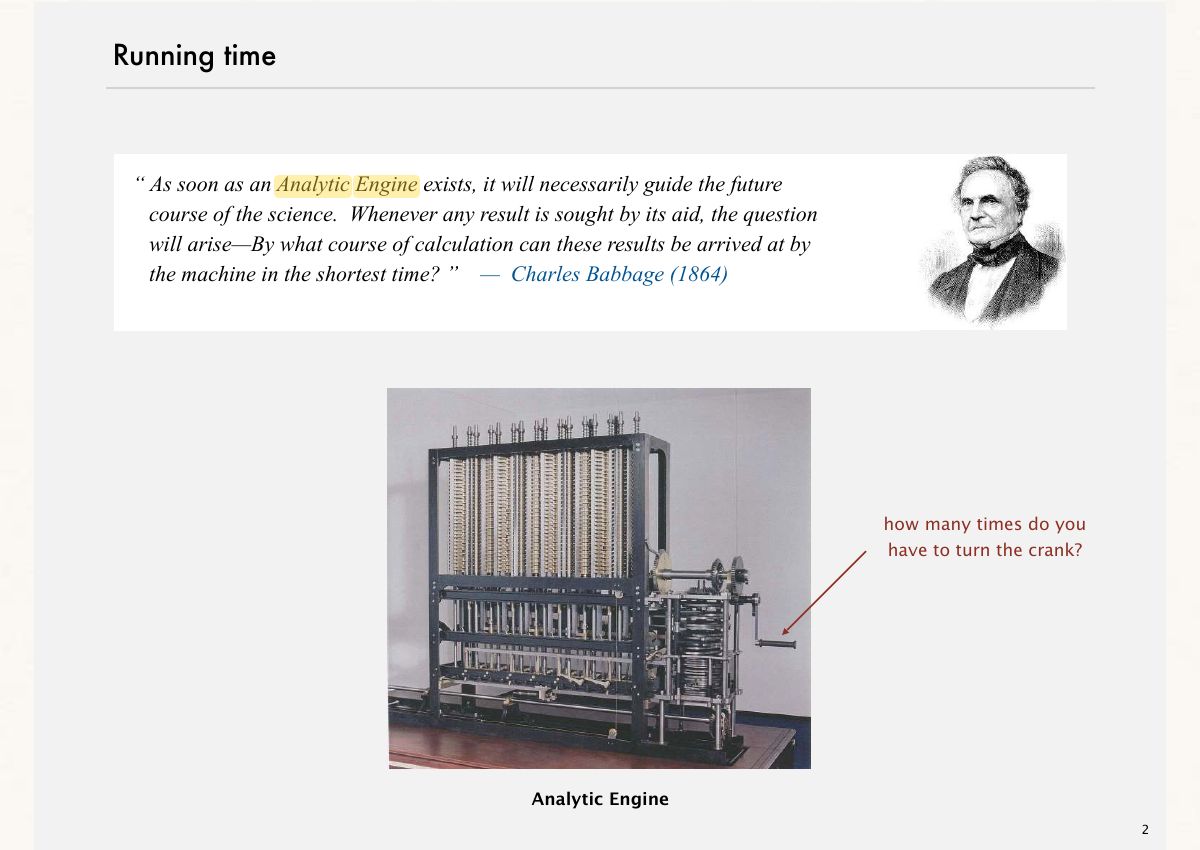 Slide 2: Running time