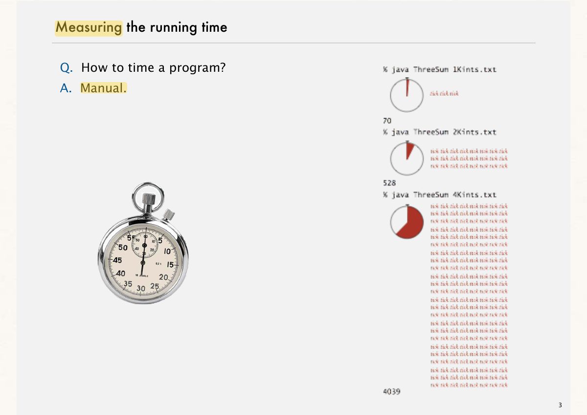 Slide 3: Measuring the running time