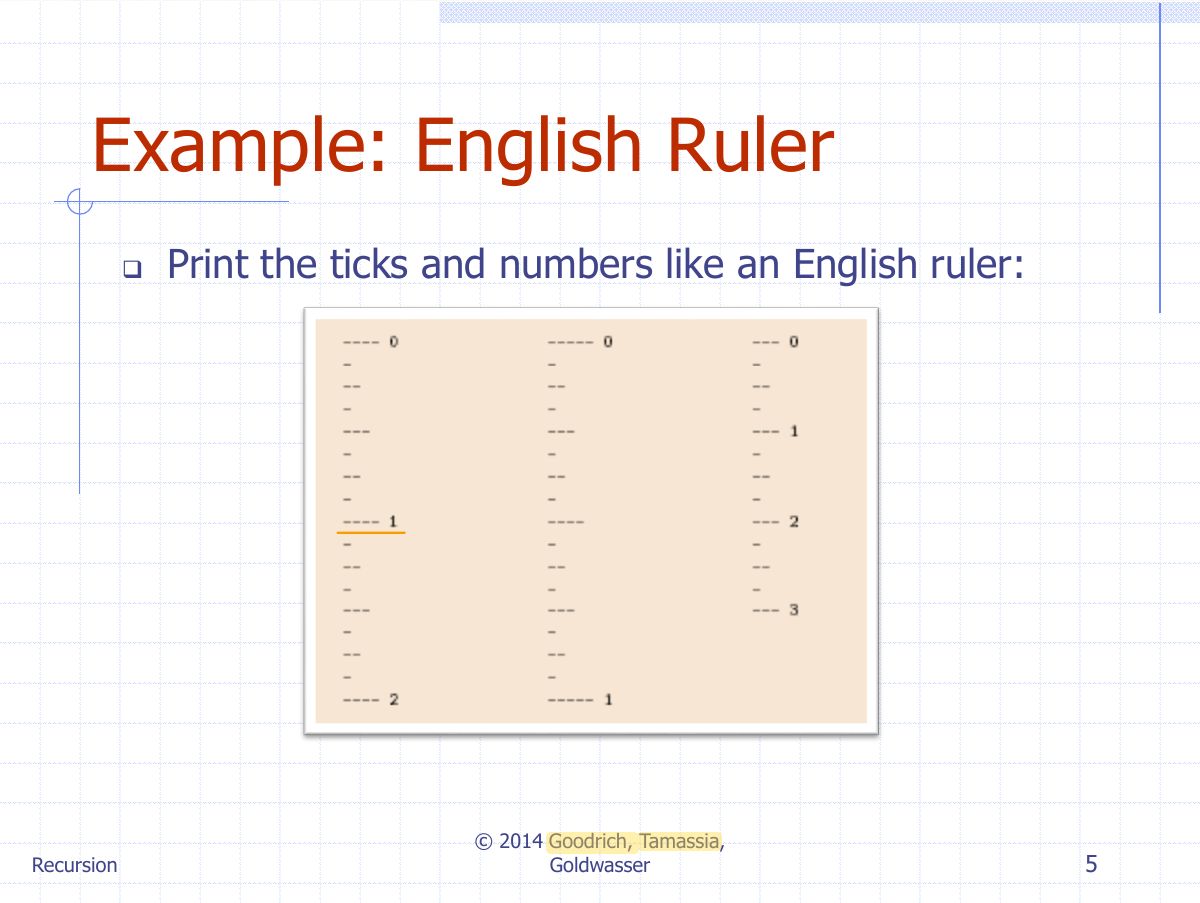 Slide 5: Example: English Ruler