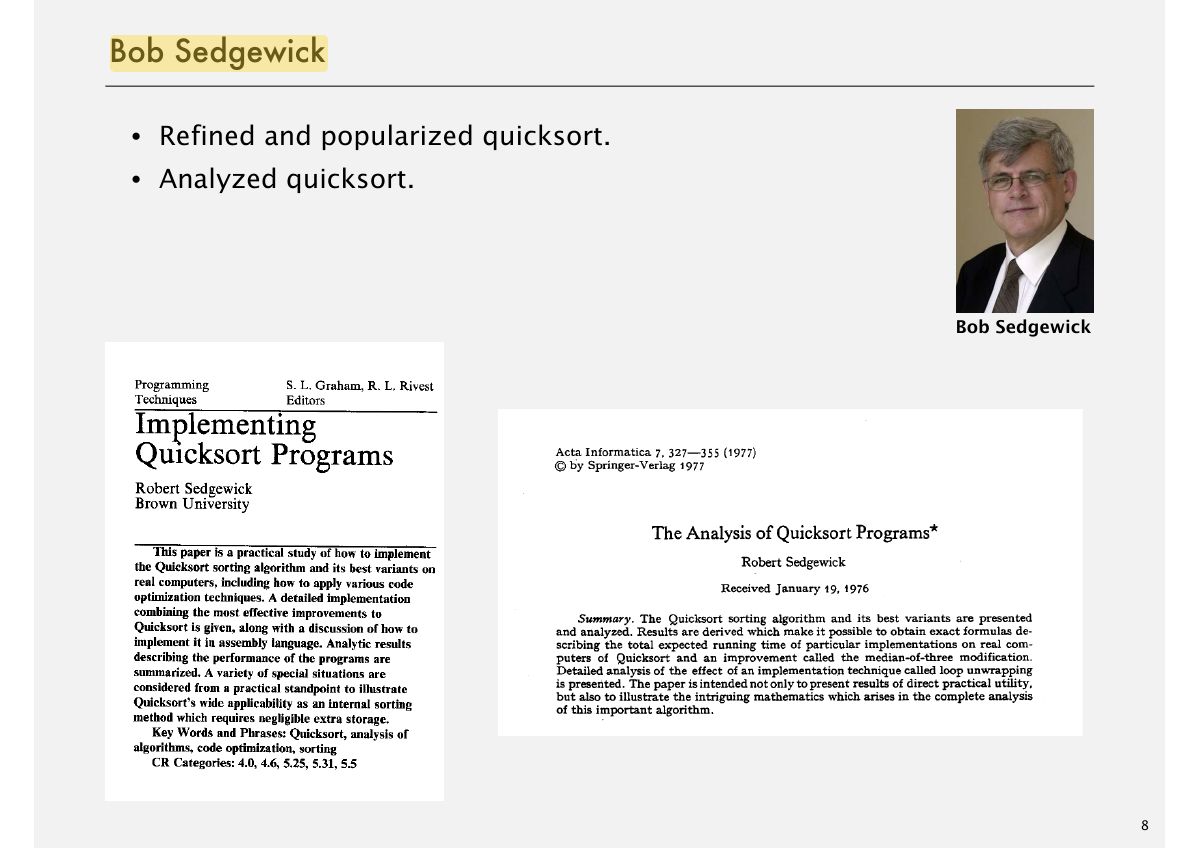 Slide 10: Bob Sedgewick