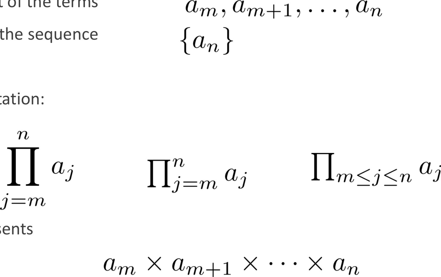 Product Notation ( optional )