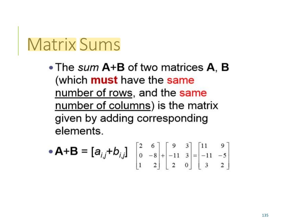 Slide 132: Matrix Sums