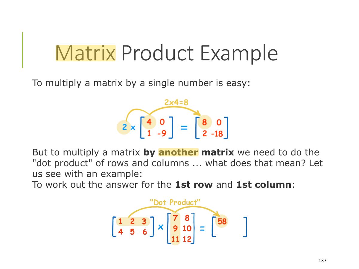 Slide 134: Matrix Product Example