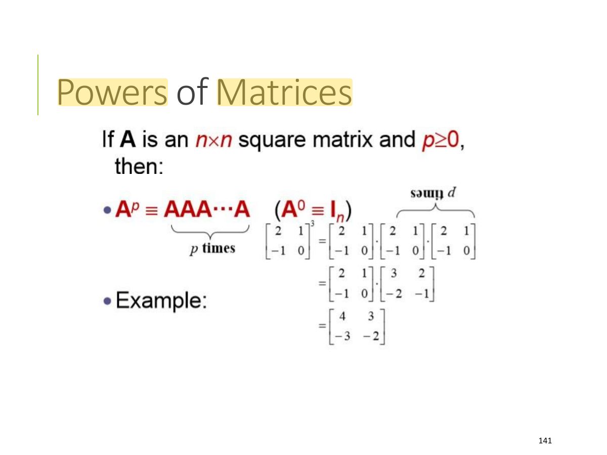 Slide 138: Powers of Matrices