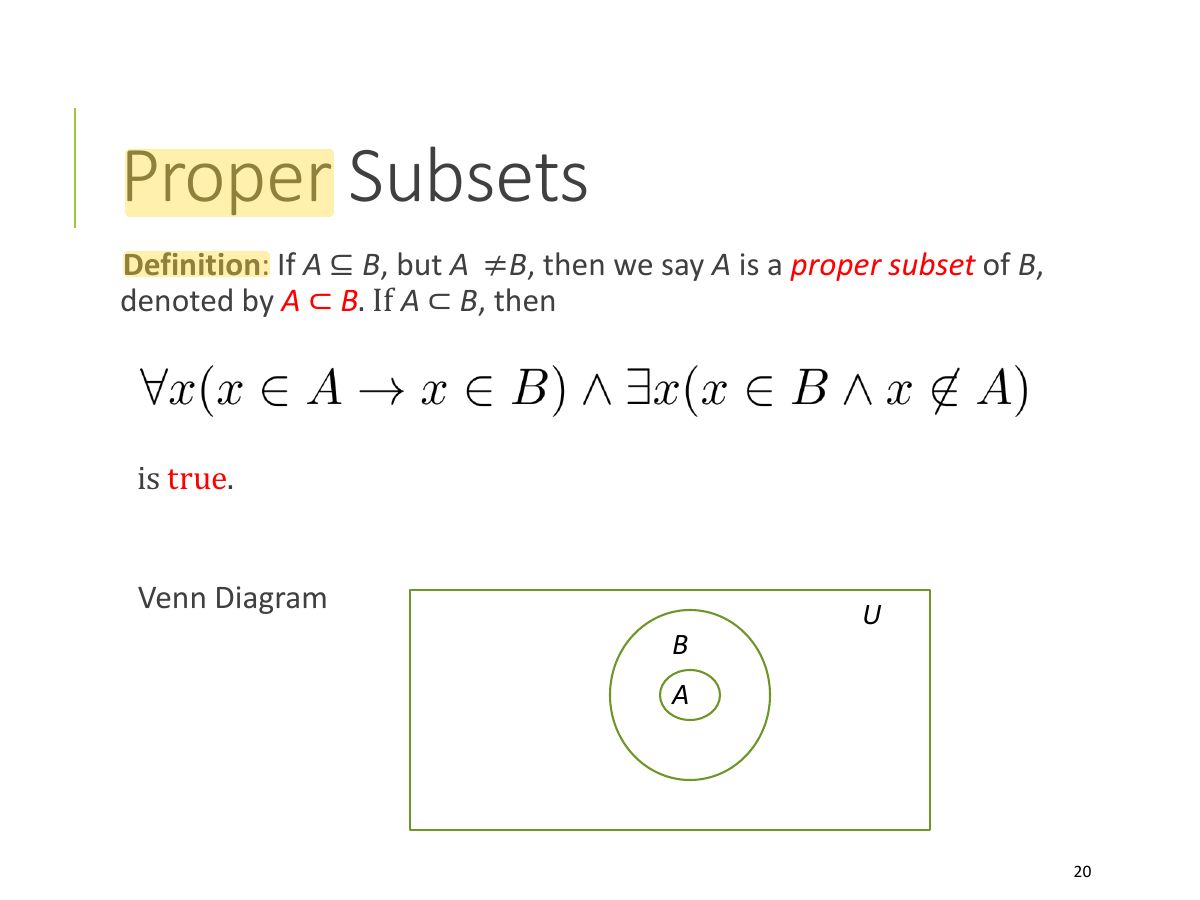 Slide 20: Proper Subsets