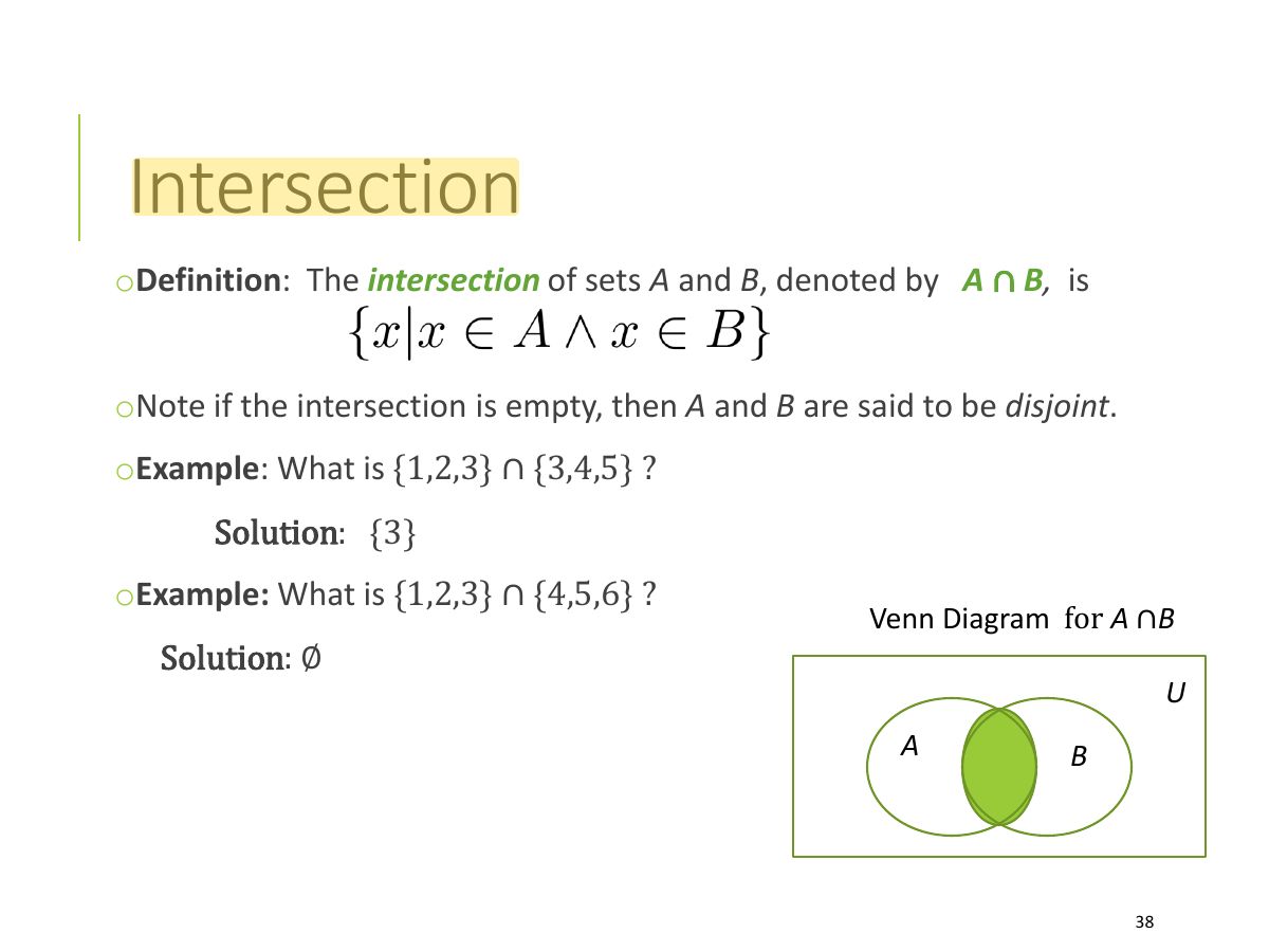 Slide 38: Intersection