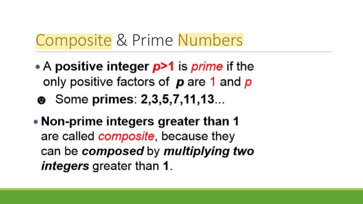Slide 7: Composite & Prime Numbers