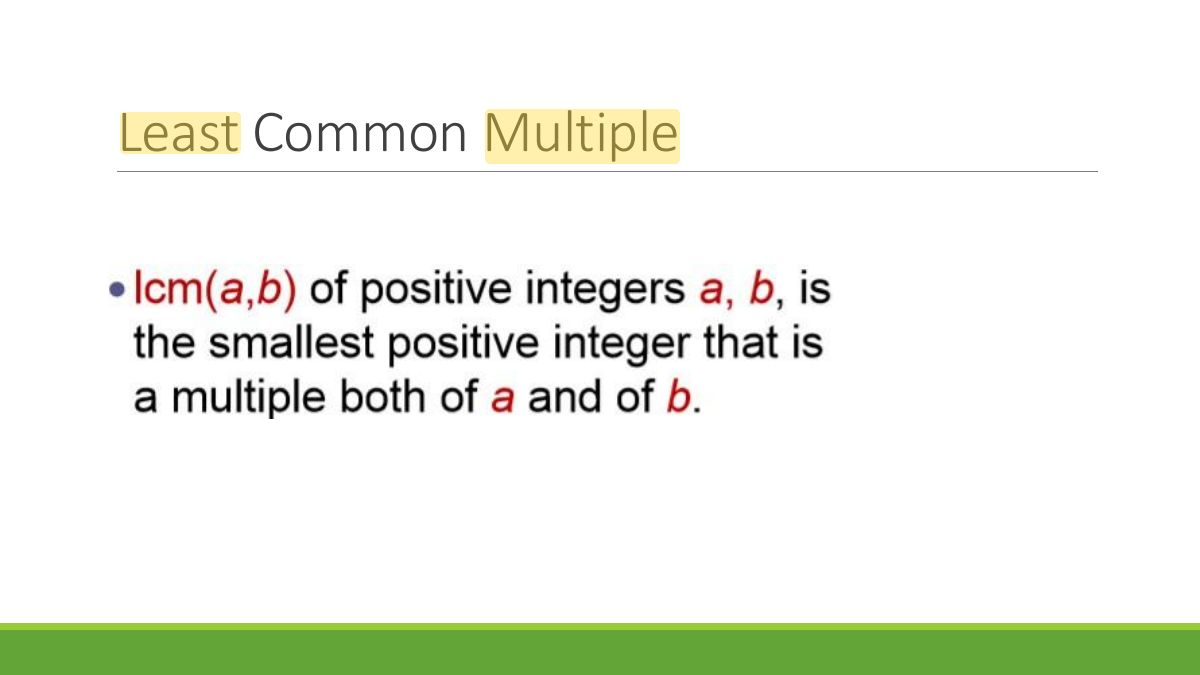 Slide 22: Least Common Multiple