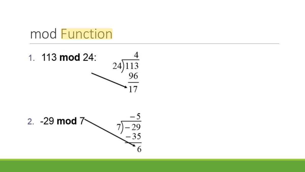 Slide 29: mod Function