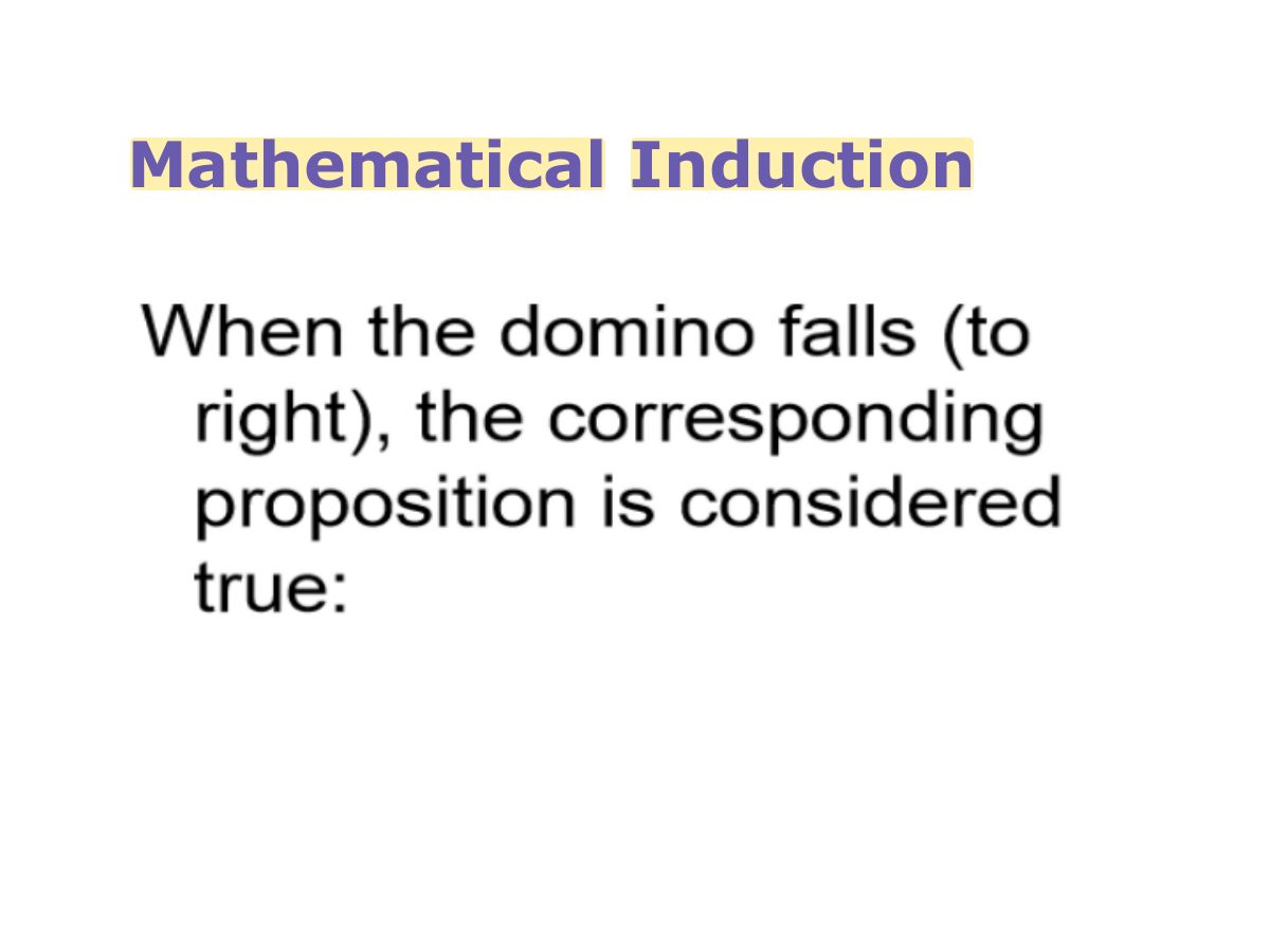 Slide 7: Mathematical Induction