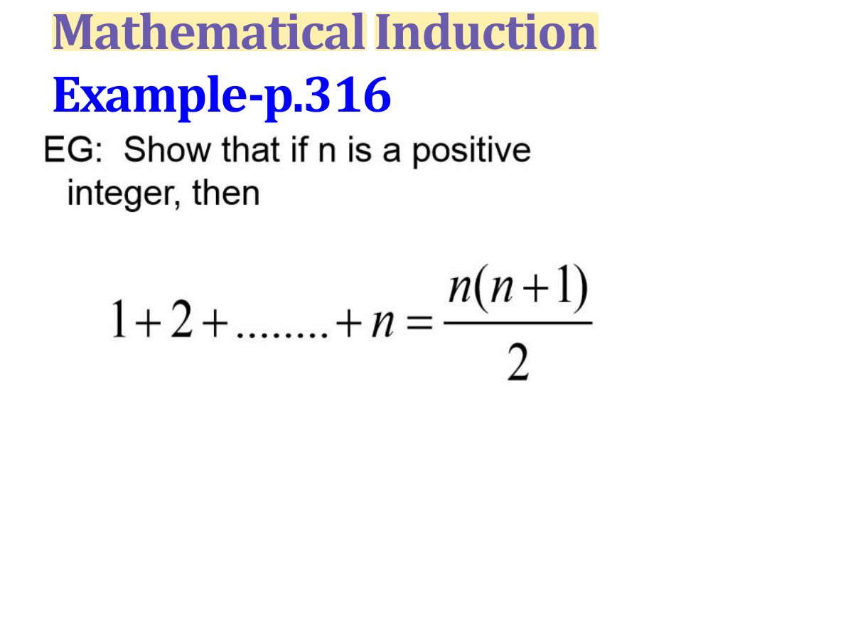 Slide 19: Mathematical Induction Example-p.316