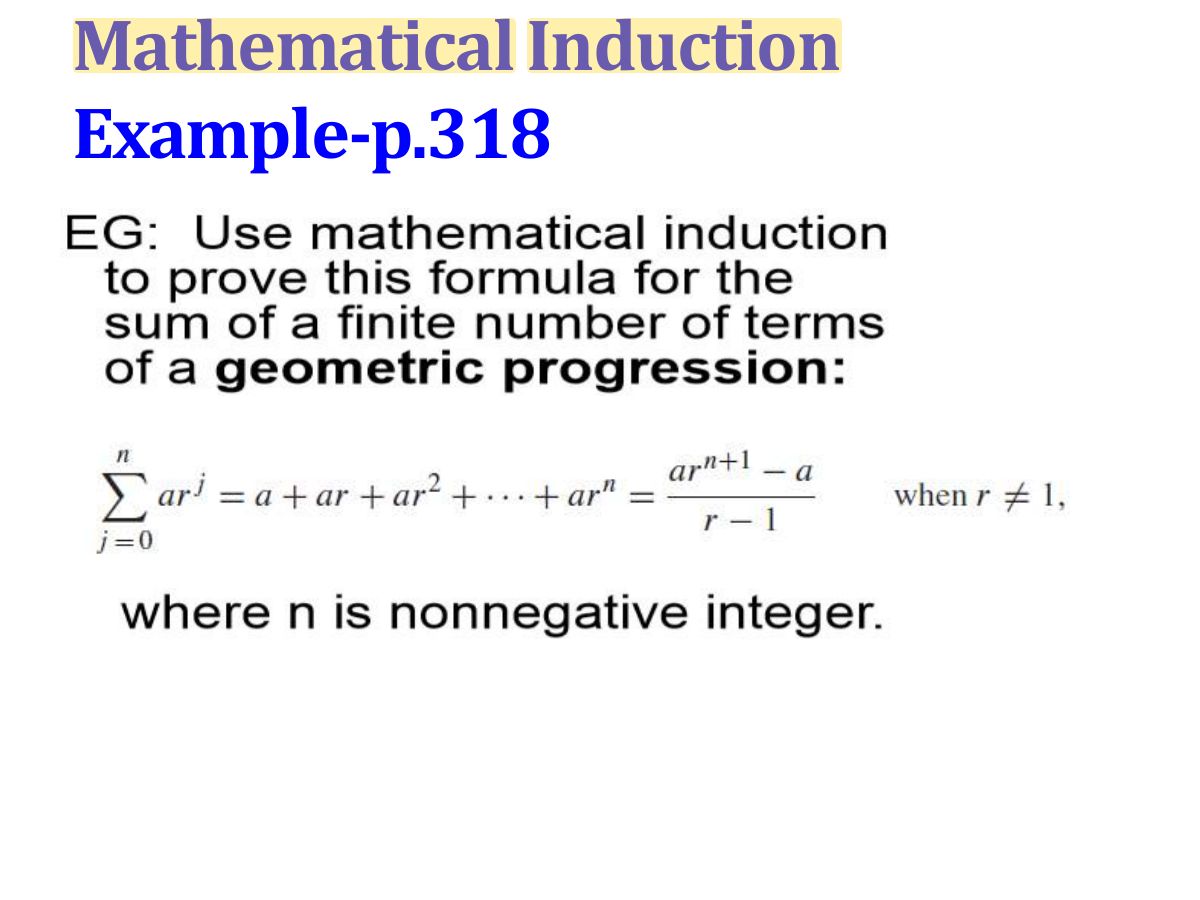 Slide 22: Mathematical Induction Example-p.318