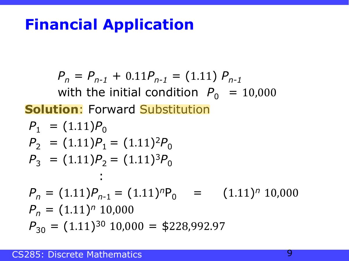 Slide 9: Financial Application