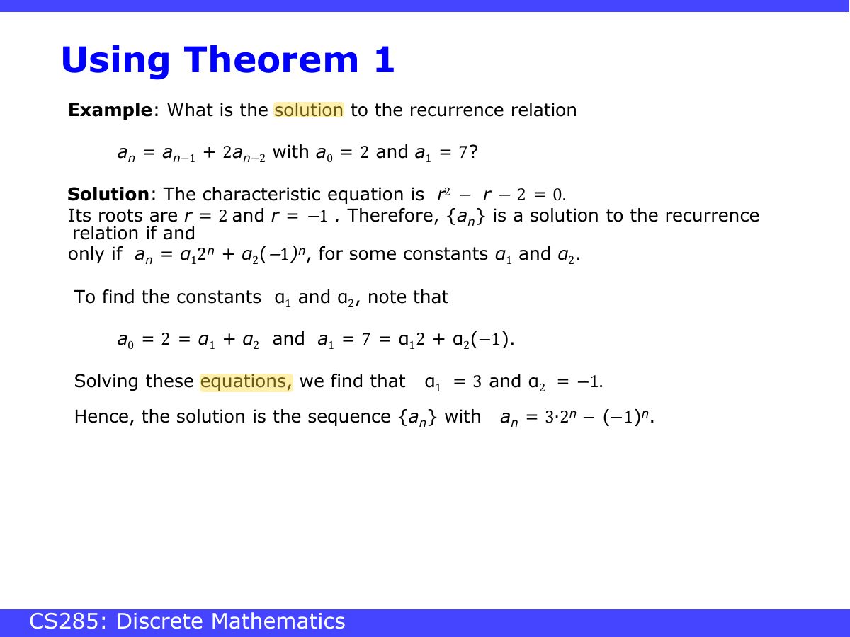 Slide 16: Using Theorem 1
