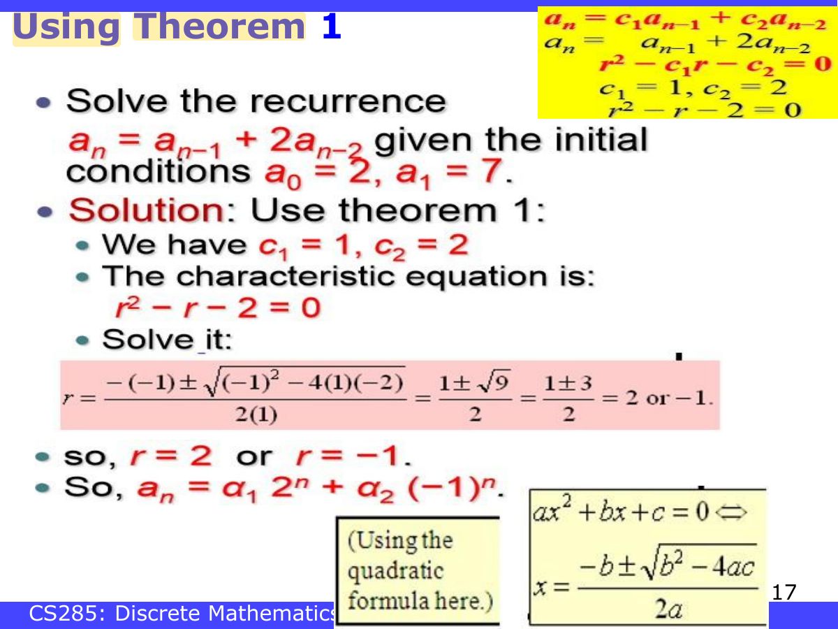 Slide 17: Using Theorem 1