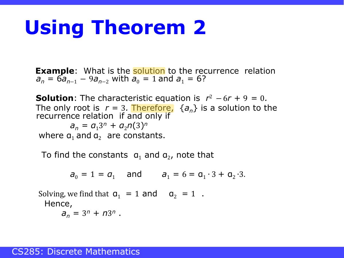 Slide 20: Using Theorem 2