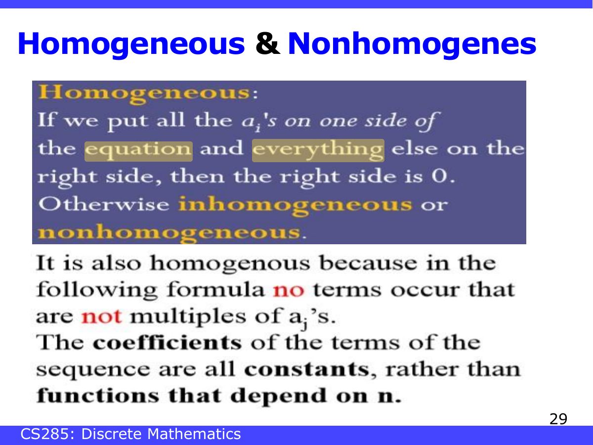 Slide 29: Homogeneous & Nonhomogenes