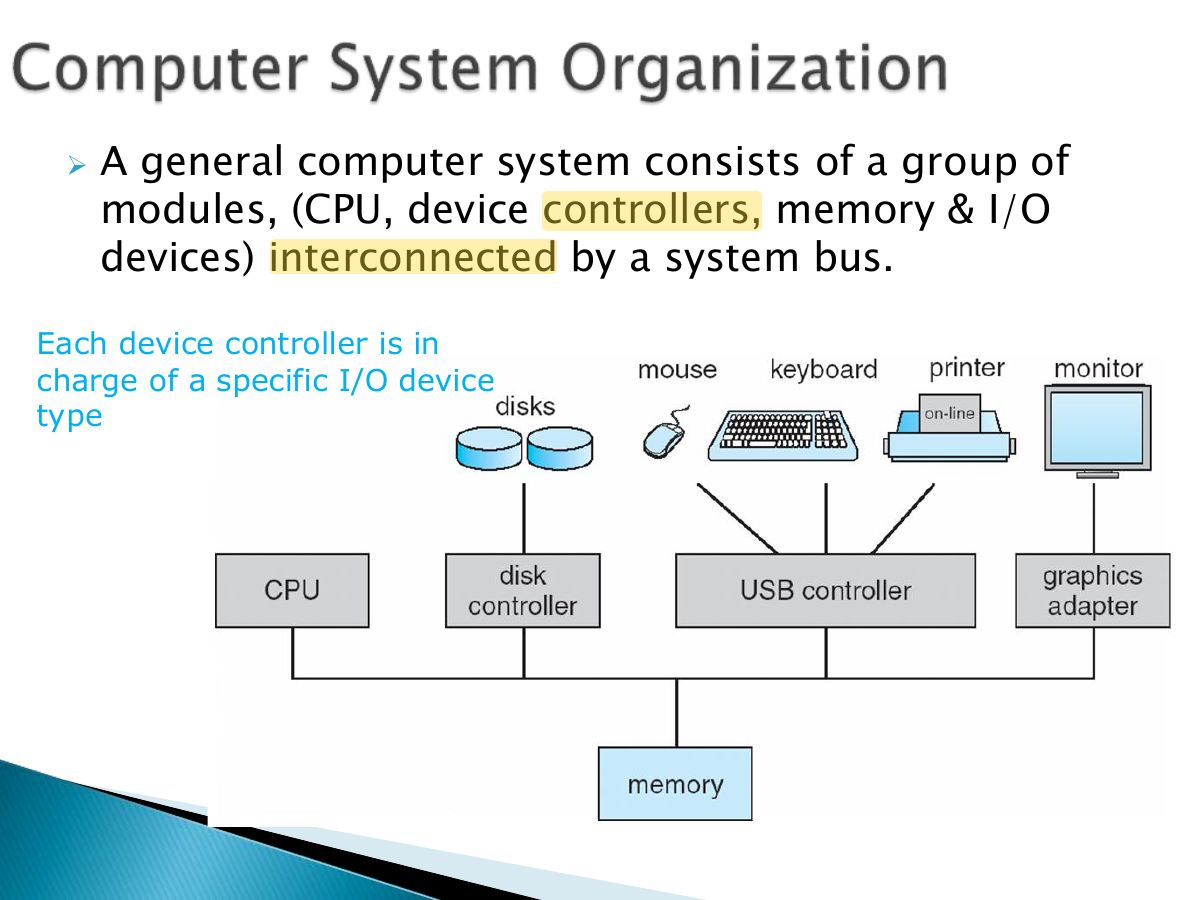 Slide 13: ➢ A general computer system consists of a group of