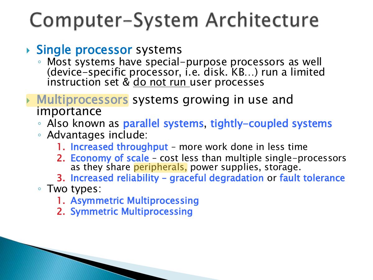 Slide 29: Single processor systems
