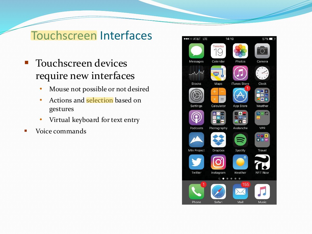 Slide 10: Touchscreen Interfaces