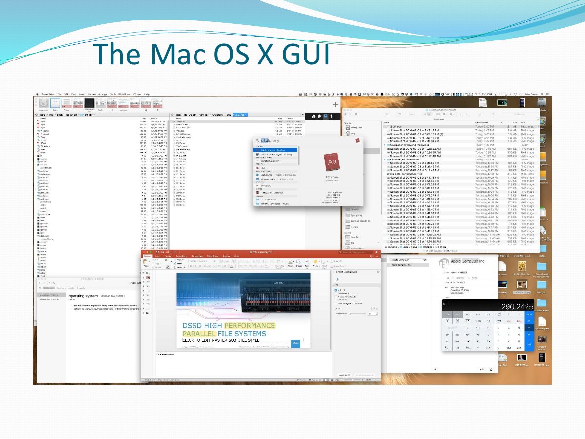 Slide 11: The Mac OS X GUI