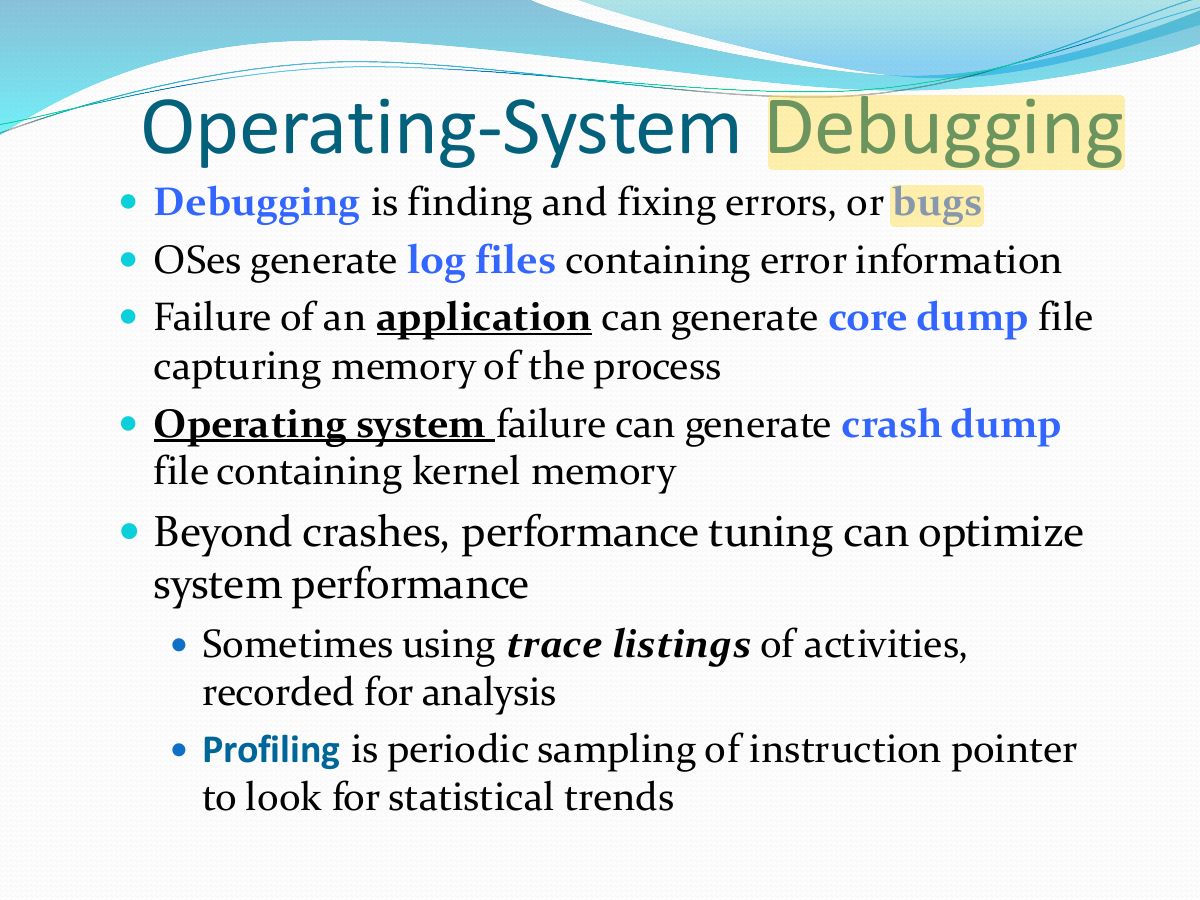 Slide 27: Operating-System Debugging