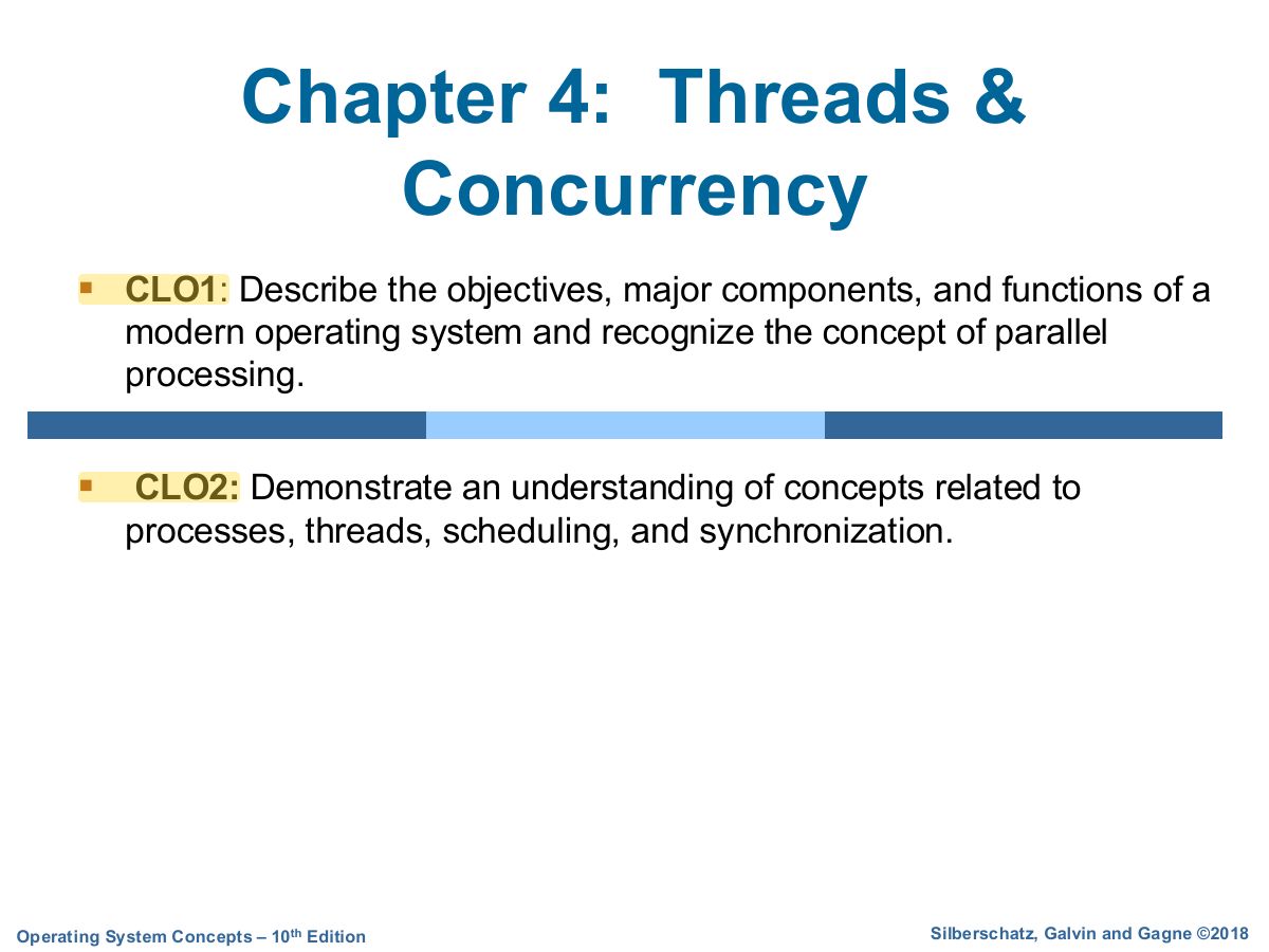 Slide 1: Chapter 4: Threads & Concurrency