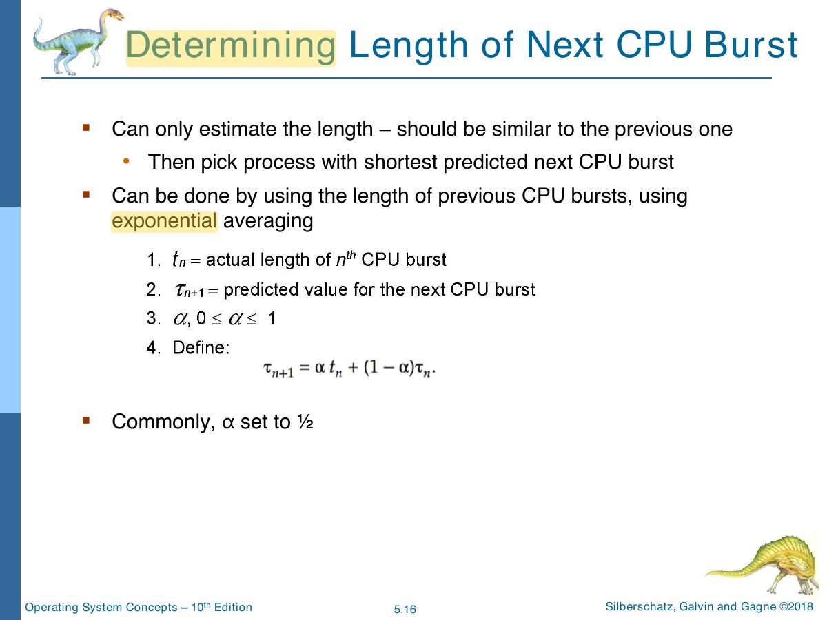 Slide 16: Determining Length of Next CPU Burst