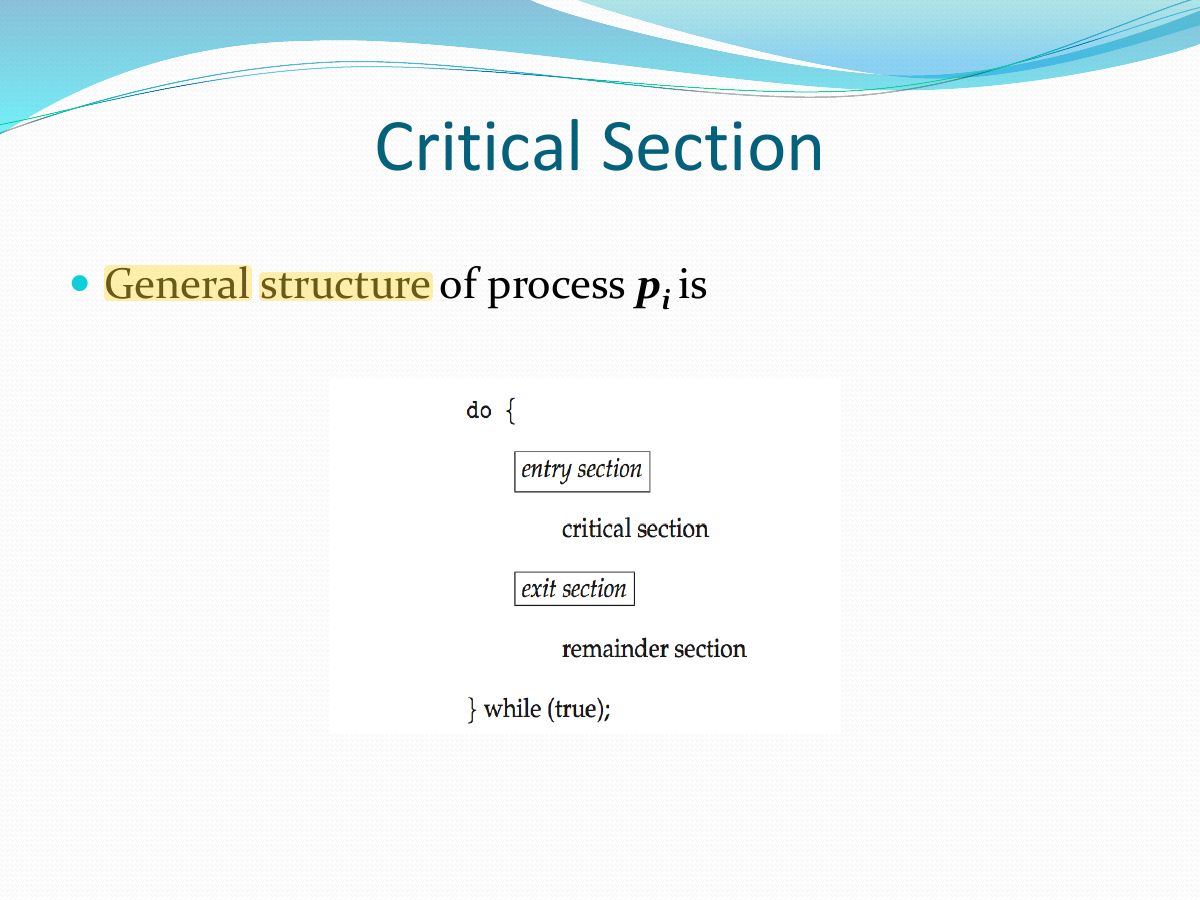 Slide 10: Critical Section