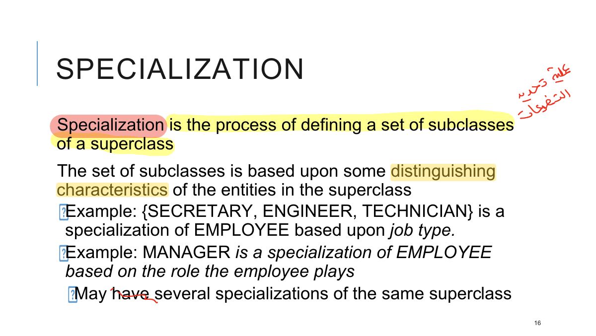 Slide 16: SPECIALIZATION