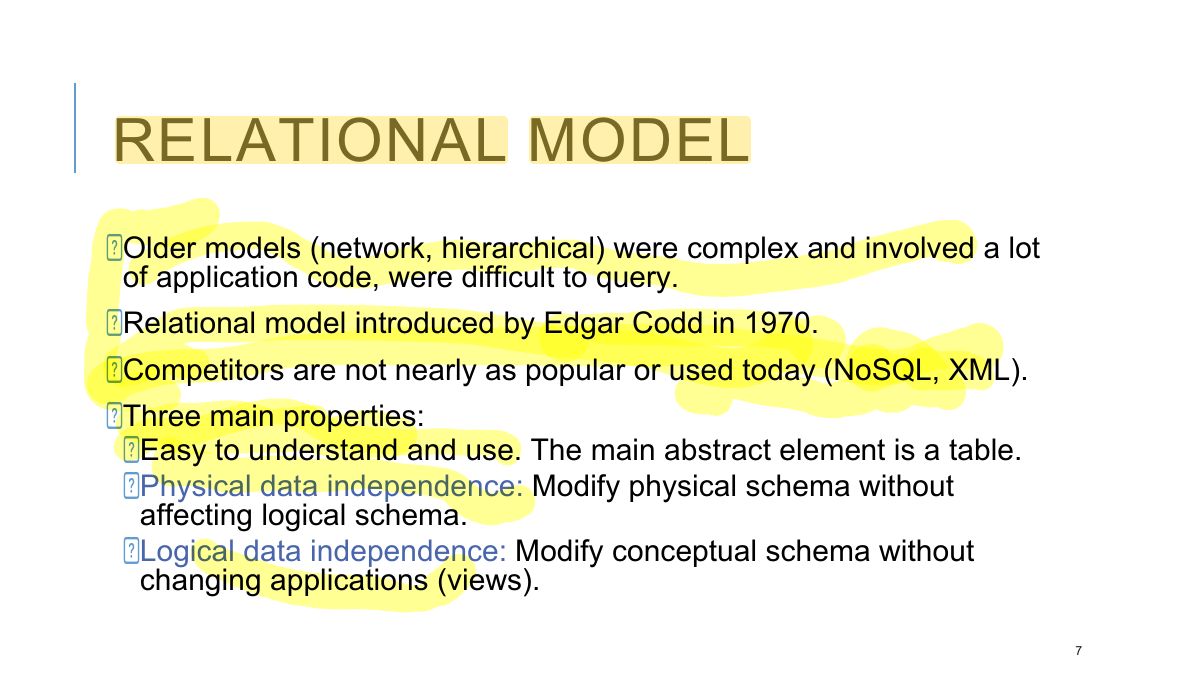 Slide 7: RELATIONAL MODEL