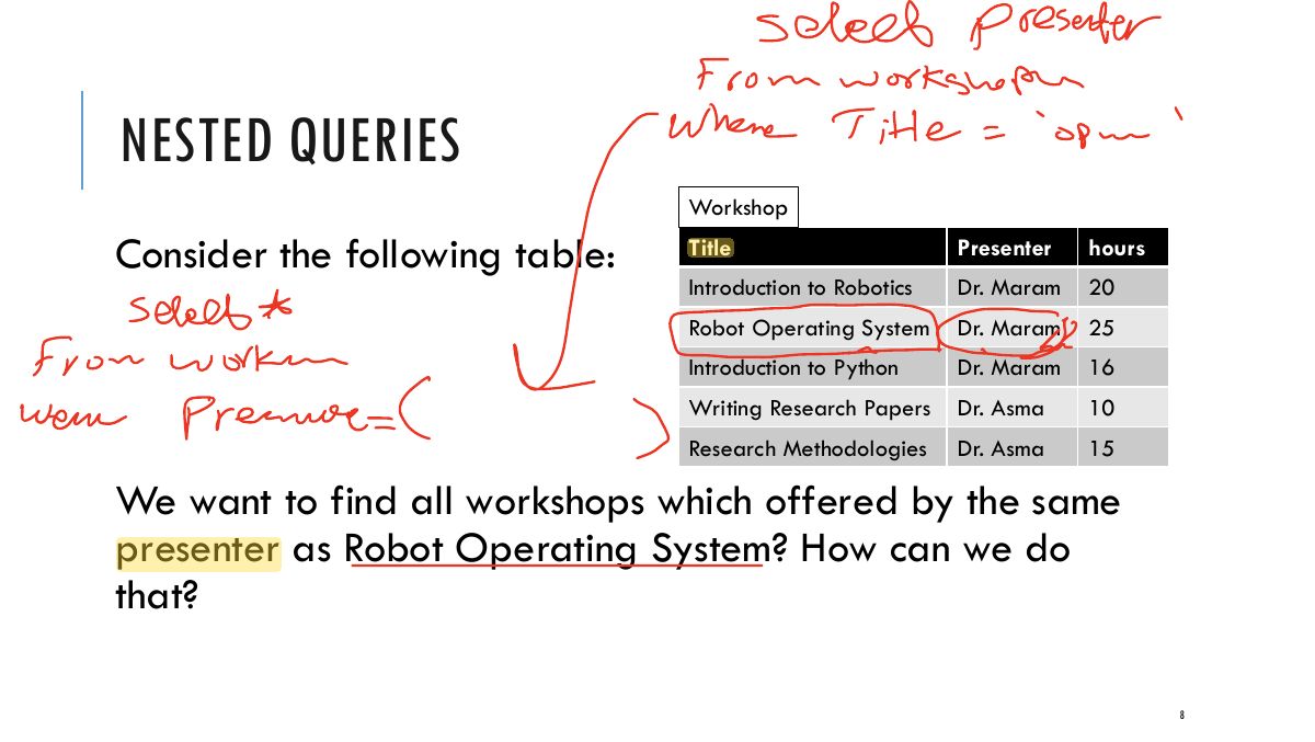Slide 8: select presenter