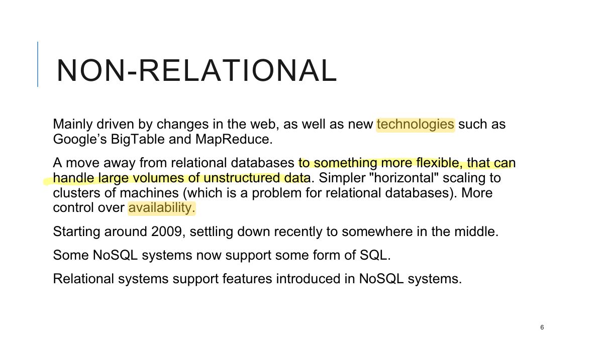 Slide 6: NON-RELATIONAL