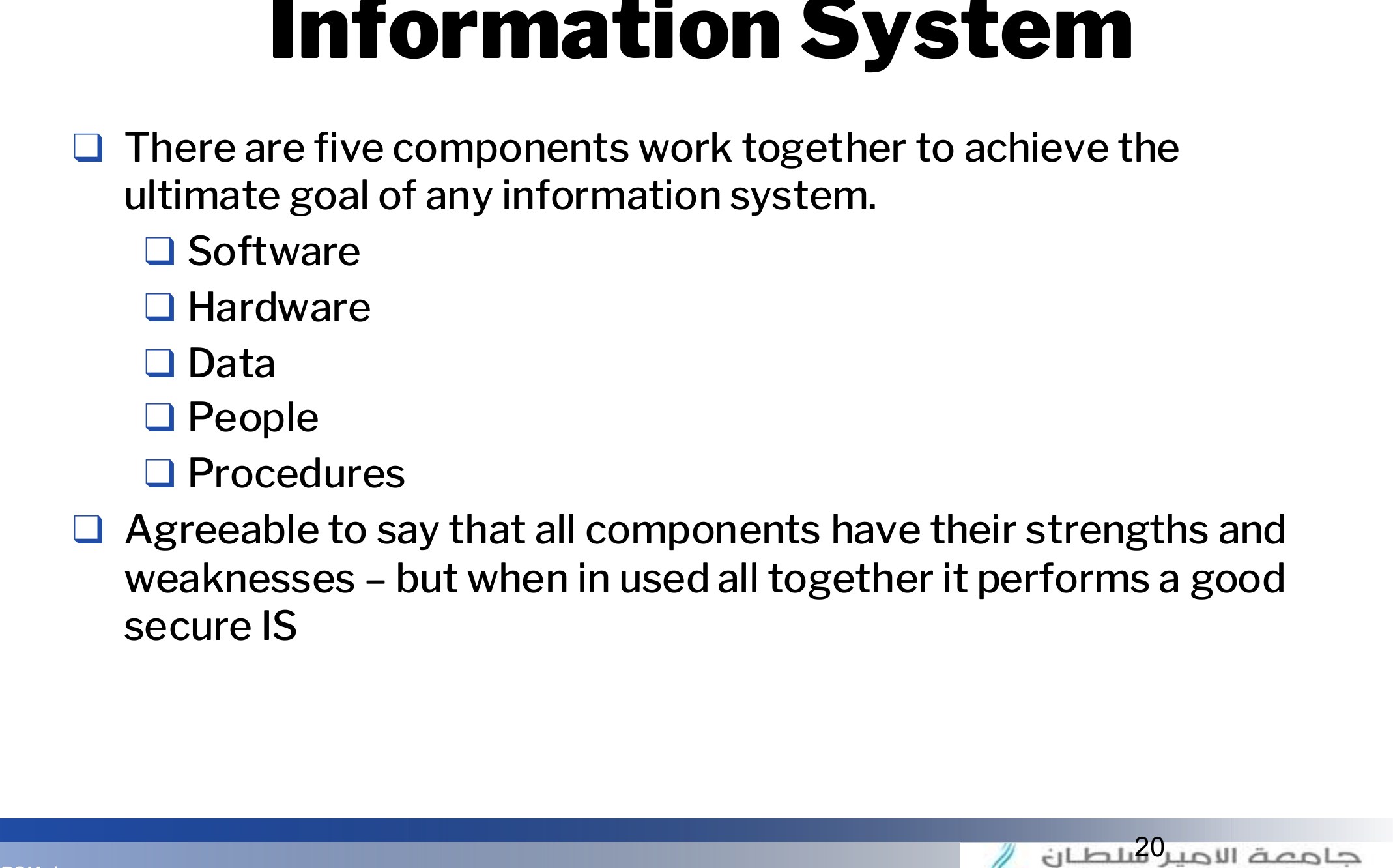 Components of an Information System