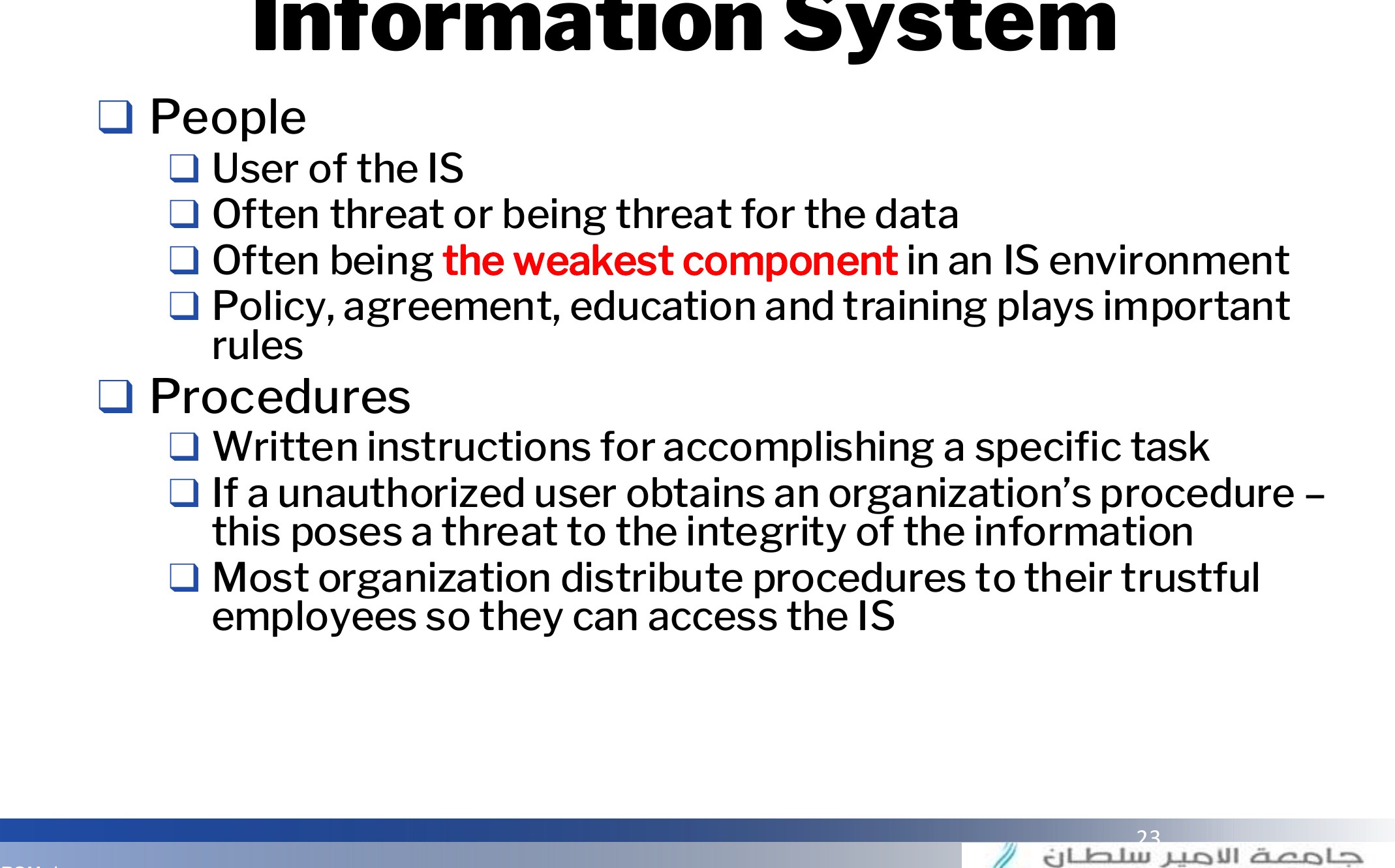 Components of an Information System