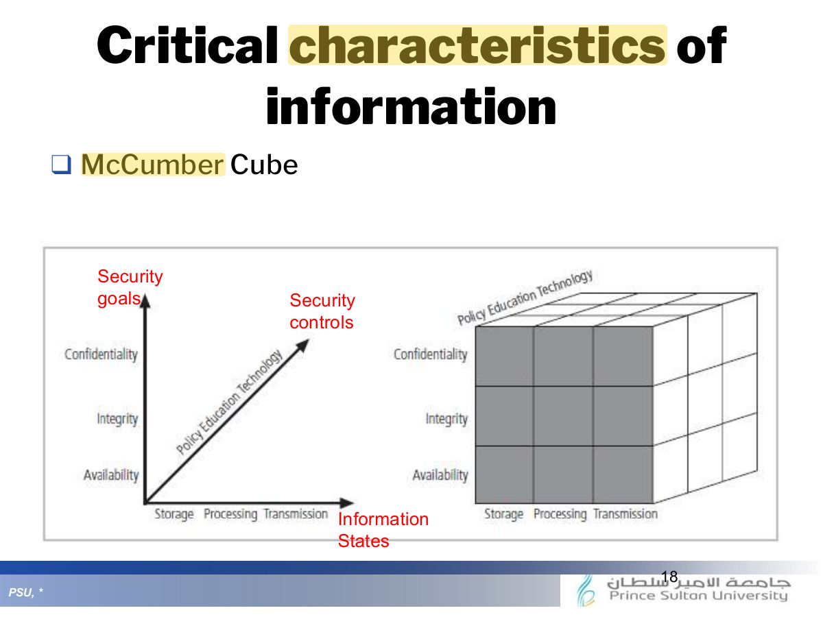 Slide 18: Critical characteristics of information