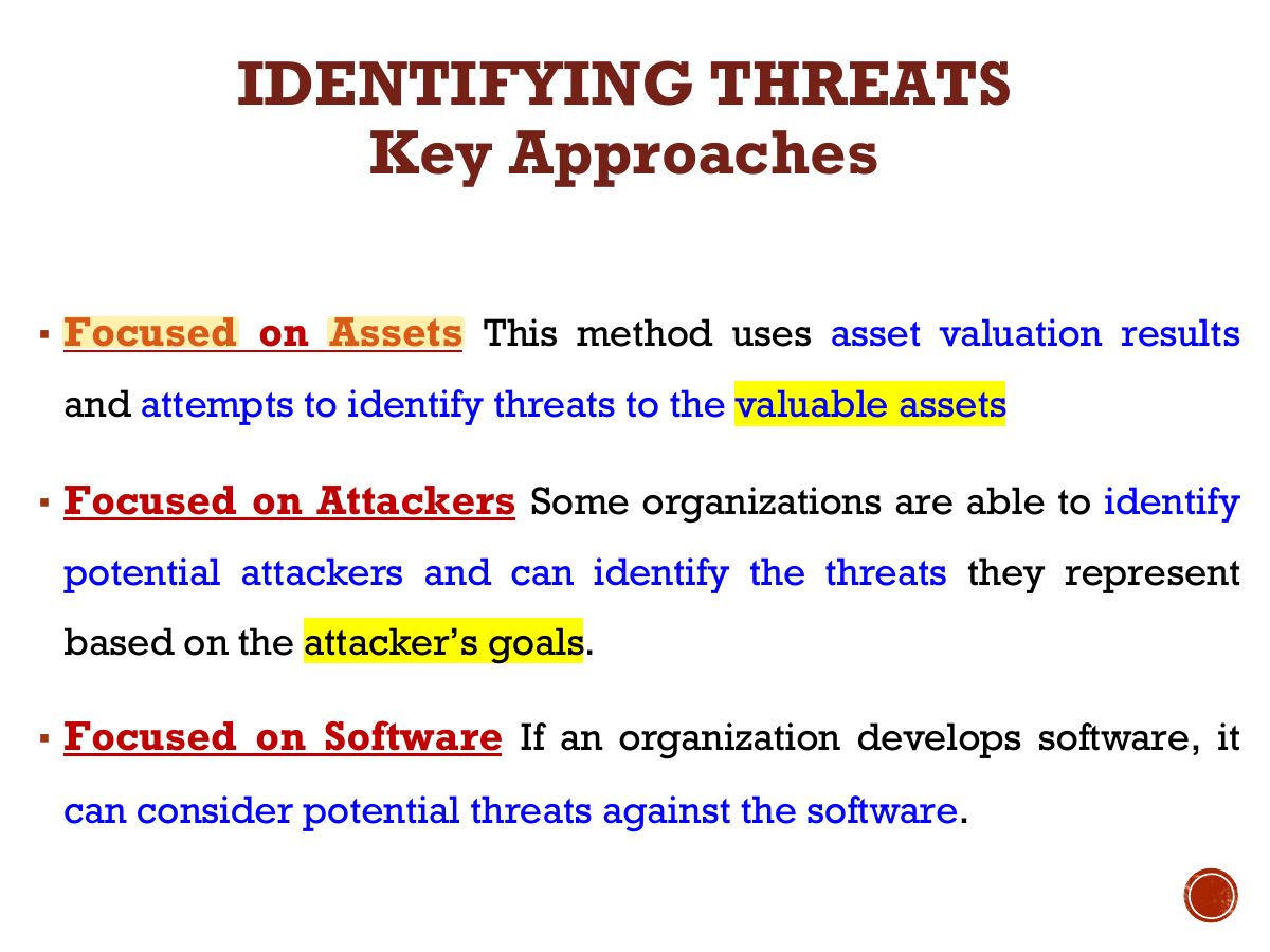 Slide 12: IDENTIFYING THREATS Key Approaches