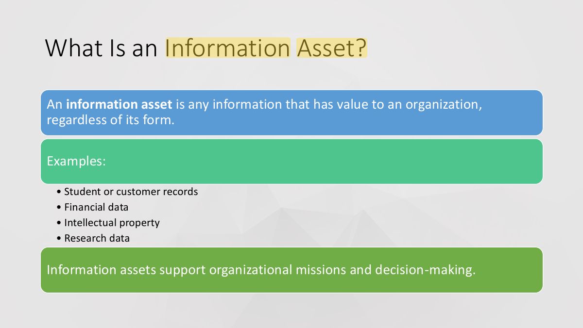 Slide 3: What Is an Information Asset?