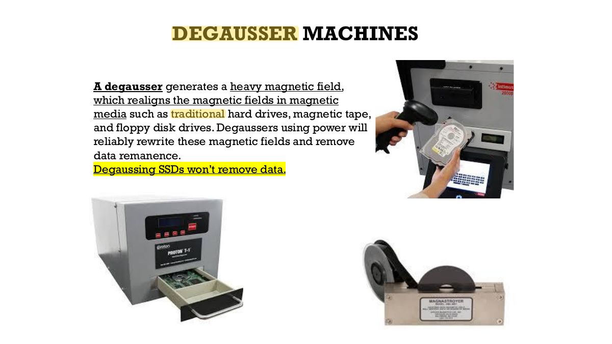 Slide 39: DEGAUSSER MACHINES