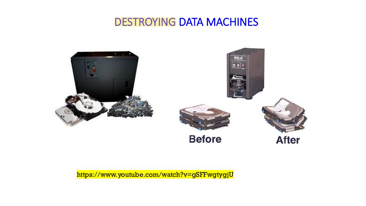 Slide 40: DESTROYING DATA MACHINES