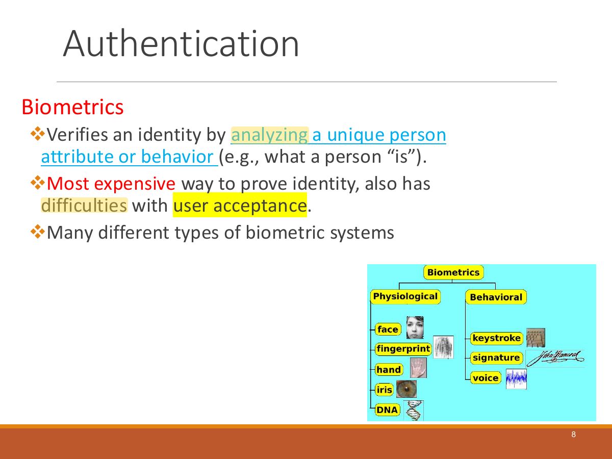 Slide 8: Authentication