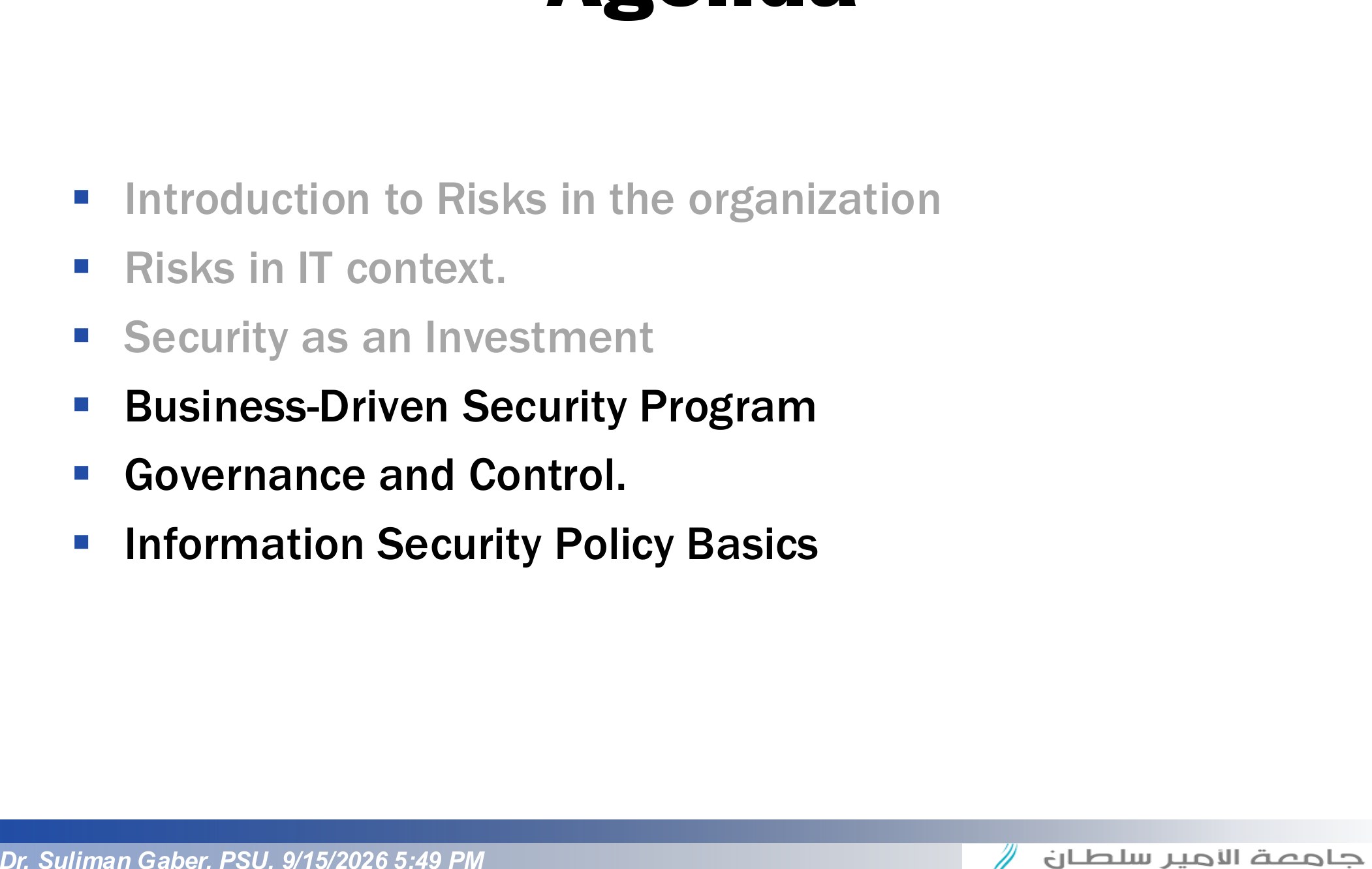 Agenda