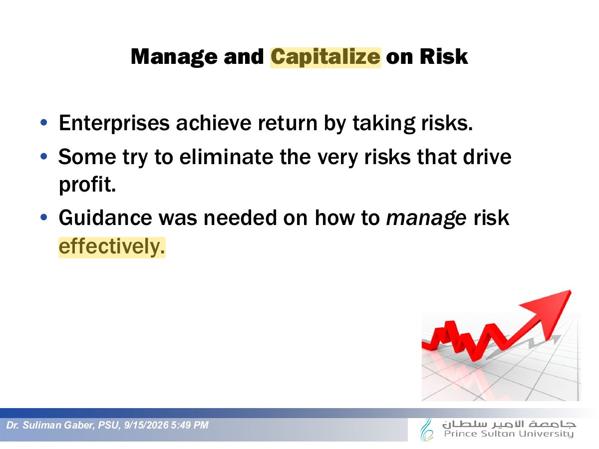 Slide 8: Manage and Capitalize on Risk