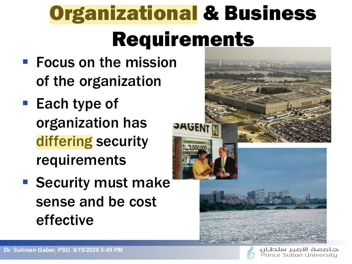 Slide 15: Organizational & Business Requirements
