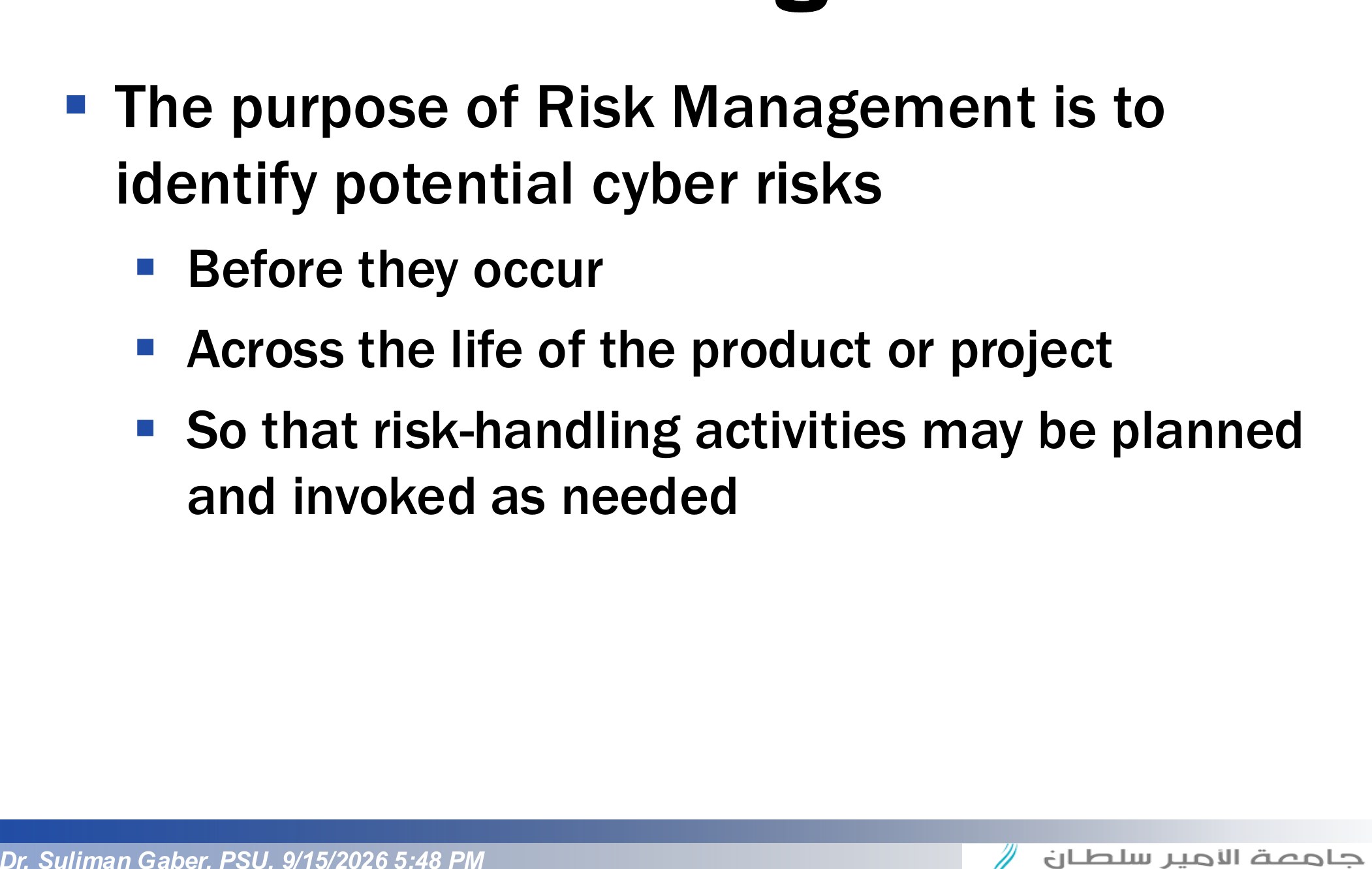 Risk Management
