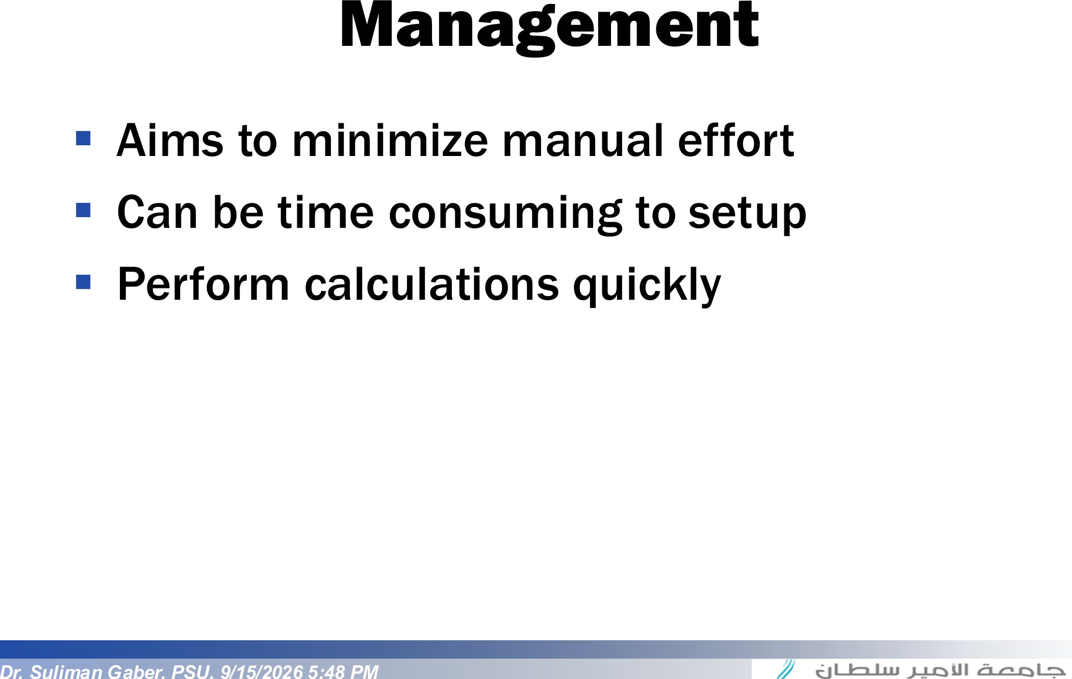Automated Tools for Risk Management