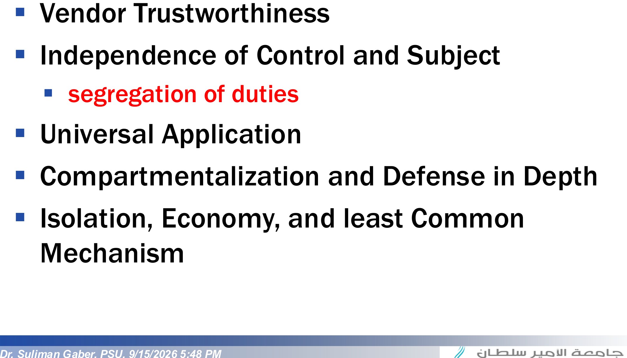 Countermeasure Selection Principles